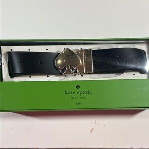 Kate Spade Black Belt with Gold Buckle